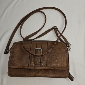 Bueno Wallet/Handbag Crossbody Brown Faux Leather Shoulder Detachable Strap